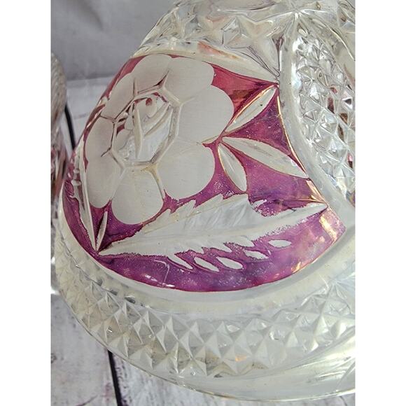 Anne Hutte Bleikristall Lead Crystal Cranberry Candy Dish Made n Germany - Picture 13 of 15
